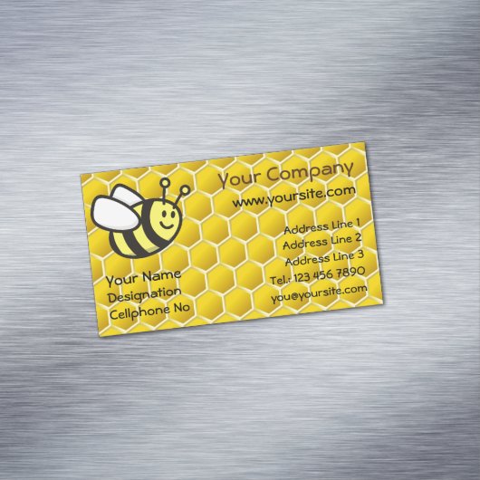 Honingbij Cartoon Visitekaartje magneet (Voorbeeld)