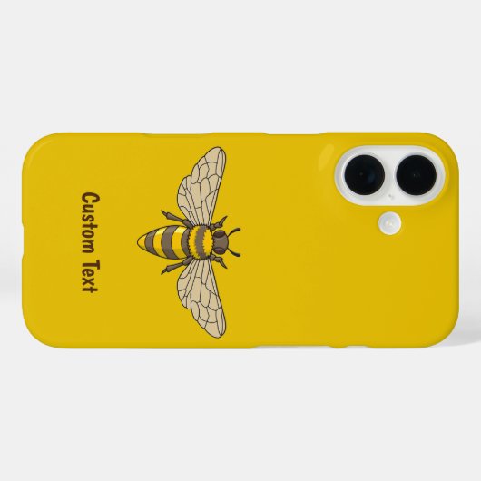 Honingbij Case-Mate iPhone Case (Achterkant (horizontaal))