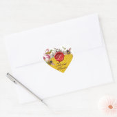 HONINGBIJ, CYCLAMENS RODE WAS SEAL HART MONOGRAM STICKER (Envelop)