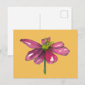 Honingbij Daisy Flower Verbrand Sinaasappel Briefkaart (Voorkant / Achterkant)