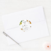 Honingbij | Dank U Favor Ronde Sticker (Envelop)