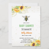 Honingbij douche verjaardagsuitnodiging kaart (Voorkant)