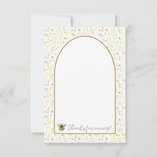 Honingbij Eerste Verjaardag Bedankkaartjes Bedankkaart (Voorkant)