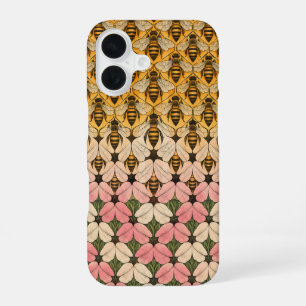 Honingbij En Bloem Tessellatie iPhone 16 Hoesje