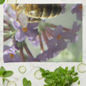 Honingbij en Buddleia Bloemen Keukenhanddoek (Gevouwen)