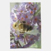 Honingbij en Buddleia Bloemen Keukenhanddoek (Verticaal)