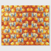 Honingbij en Honingraat Baby shower Cadeaupapier (Vlak)