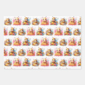 Honingbij en Honingraat Baby shower Inpakpapier Vel (Voorkant 3)