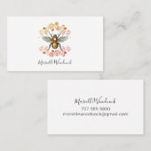 Honingbij en laurier van Rozen Visitekaartje (Voorkant / Achterkant)