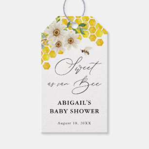 Honingbij en madeliefjes Sweet as Can Bee Baby sho Cadeaulabel
