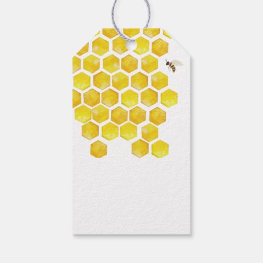 Honingbij en madeliefjes Sweet as Can Bee Baby sho Cadeaulabel (Achterkant)