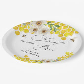 Honingbij en madeliefjes Sweet as Can Bee Baby sho Papieren Bordje (Gekanteld)