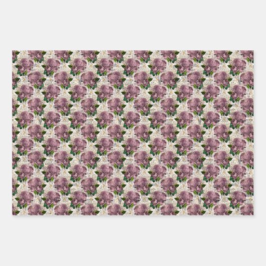 Honingbij en mystieke Rozen Inpakpapier Vel (Voorkant 2)