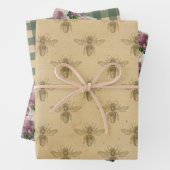 Honingbij en mystieke Rozen Inpakpapier Vel (In situ)