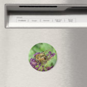 Honingbij en paarse bloemen Magnet (Insitu (Vaatwasser))