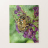 Honingbij en Paarse Bloemen Puzzel (Verticaal)