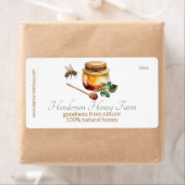 Honingbij en pot van Honing Business Label (Insitu)