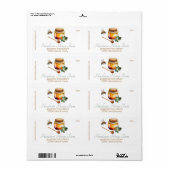 Honingbij en pot van Honing Business Label (Full Sheet)