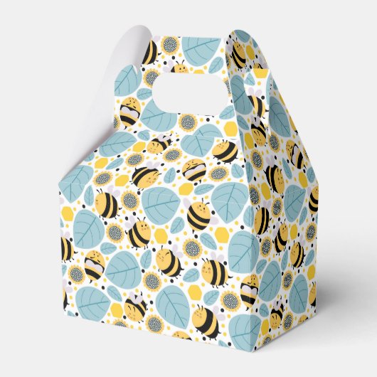 Honingbij en zonnebloemen bedankdoosjes (Voorkant Zijde)