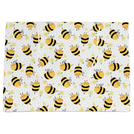 Honingbij en zonnebloemen groot cadeauzakje