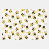 Honingbij en zonnebloemen inpakpapier vel (Voorkant 3)