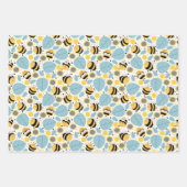 Honingbij en zonnebloemen inpakpapier vel (Voorkant 2)