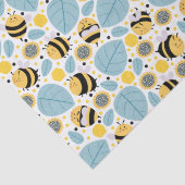 Honingbij en zonnebloemen tissuepapier (Detail)