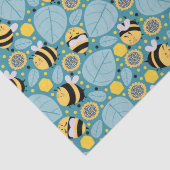 Honingbij en zonnebloemen tissuepapier (Detail)