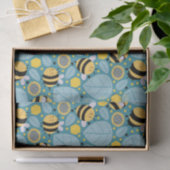 Honingbij en zonnebloemen tissuepapier (Geschenk)