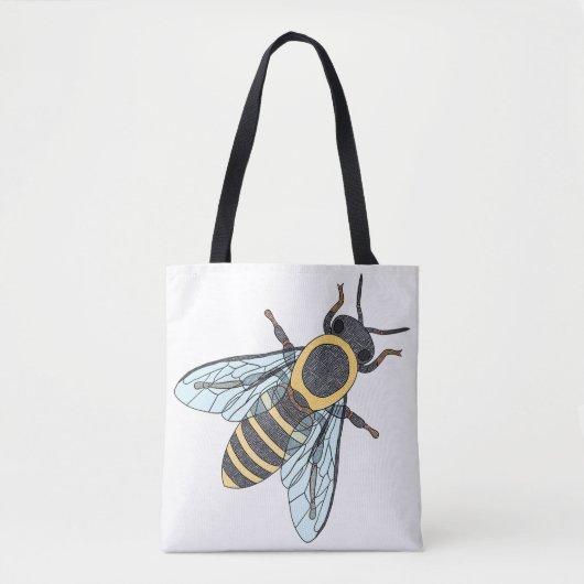 Honingbij (enkele witte) - Tote Bag (Voorkant)