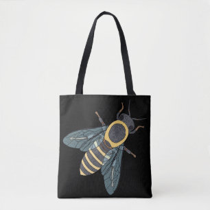 Honingbij (enkele zwarte) - Tote Bag