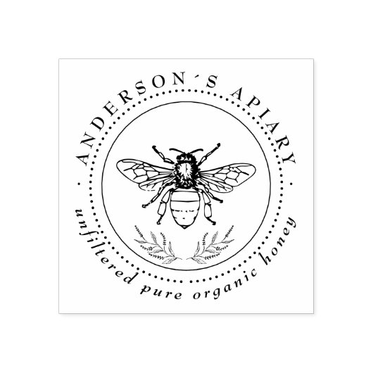  honingbij familie apiary elegant rubberstempel (Afrduk)