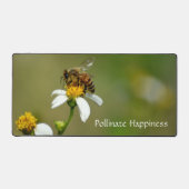 Honingbij fotografisch bestuiven geluk bureaumat (Voorkant)