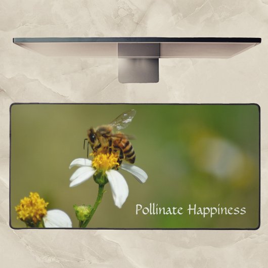 Honingbij fotografisch bestuiven geluk bureaumat