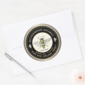 Honingbij gele imker bijenbijenbijenbijenbijenbije ronde sticker (Envelop)