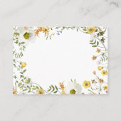 Honingbij Gele Waterverf Bloemen Luier Raffle Informatiekaartje (Achterkant)
