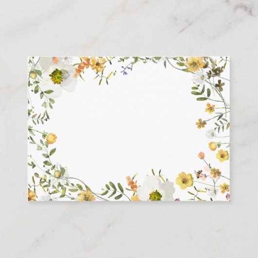 Honingbij Gele Waterverf Bloemen Luier Raffle Informatiekaartje (Achterkant)