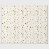 Honingbij genderneutraal Baby shower Cadeaupapier (Vlak)