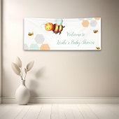 Honingbij genderneutraal Baby shower Spandoek