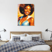 "Honingbij" genieten van het leven Canvas Afdruk (Insitu (Slaapkamer))