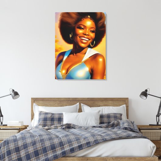 "Honingbij" genieten van het leven Canvas Afdruk (Insitu (Slaapkamer))