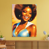 "Honingbij" genieten van het leven Canvas Afdruk (Insitu (Woonkamer))