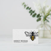 honingbij | Geometrisch patroon | Insecten Visitekaartje (Staand voorkant)