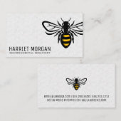 honingbij | Geometrisch patroon | Insecten Visitekaartje (Voorkant / Achterkant)