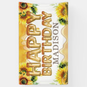 Honingbij gepersonaliseerde Happy Birthday Spandoek (Verticaal)