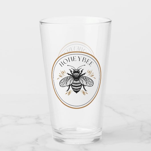 Honingbij Glas (Achterkant)