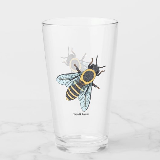 Honingbij - Glas Cup (Achterkant)