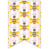 Honingbij hommel honingraat roze meisje Baby showe Vlaggetjes (Eerste vlag)