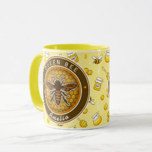 Honingbij Hommel Koningin Bij patroon Mooie cadeau Mok