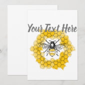 Honingbij Hommeltje trendy zomer en lente Kaart (Voorkant / Achterkant)